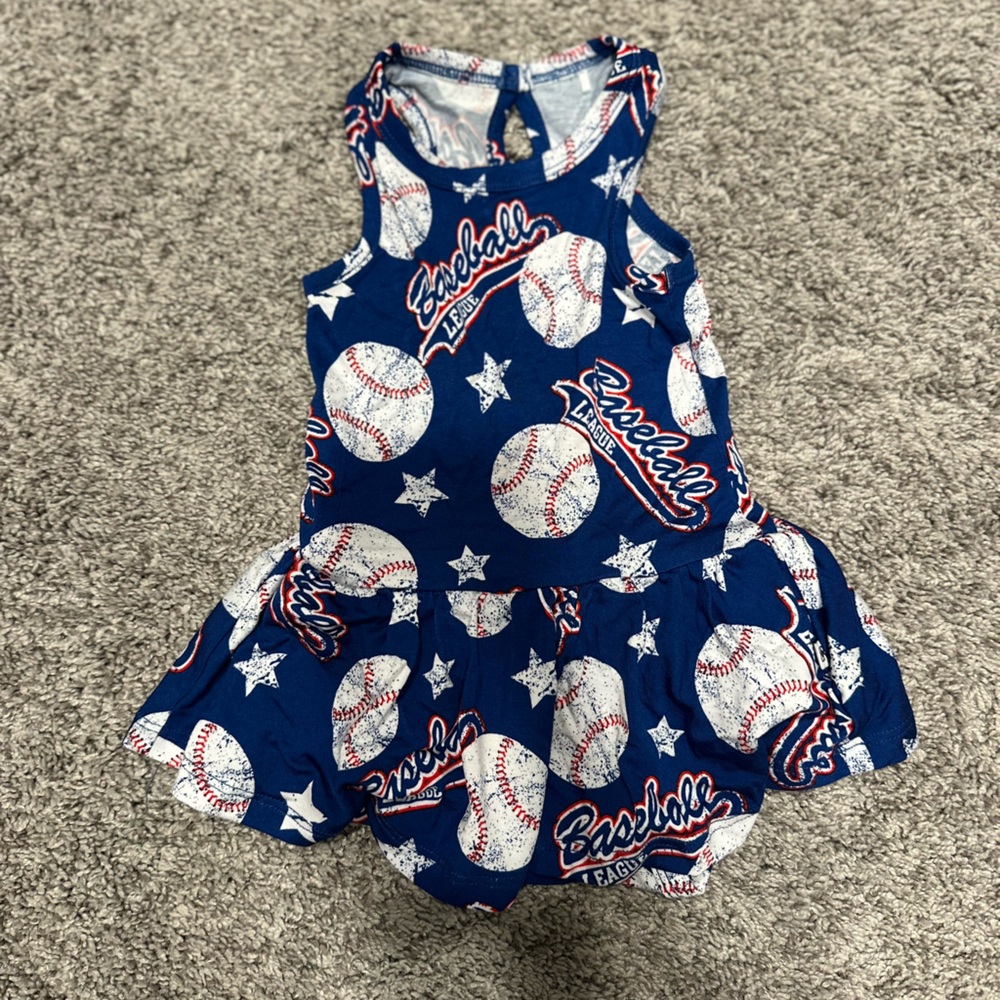 Kids Baseball Print One Piece